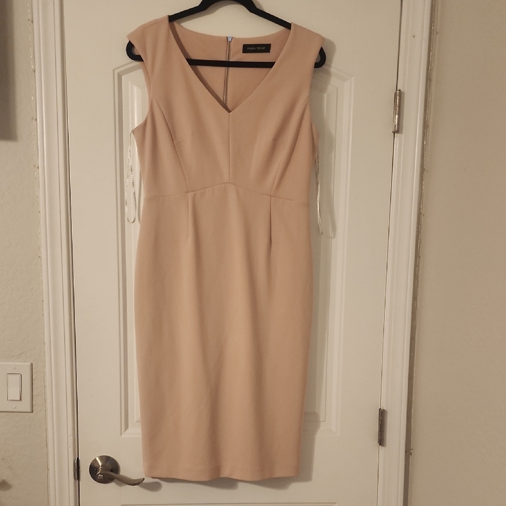 Ivanka trump Nude Sleeveless Sheath Dress